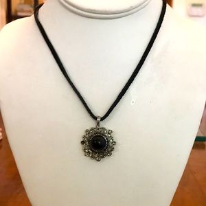 Black and silver necklace